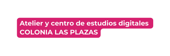 Atelier y centro de estudios digitales COLONIA LAS PLAZAS